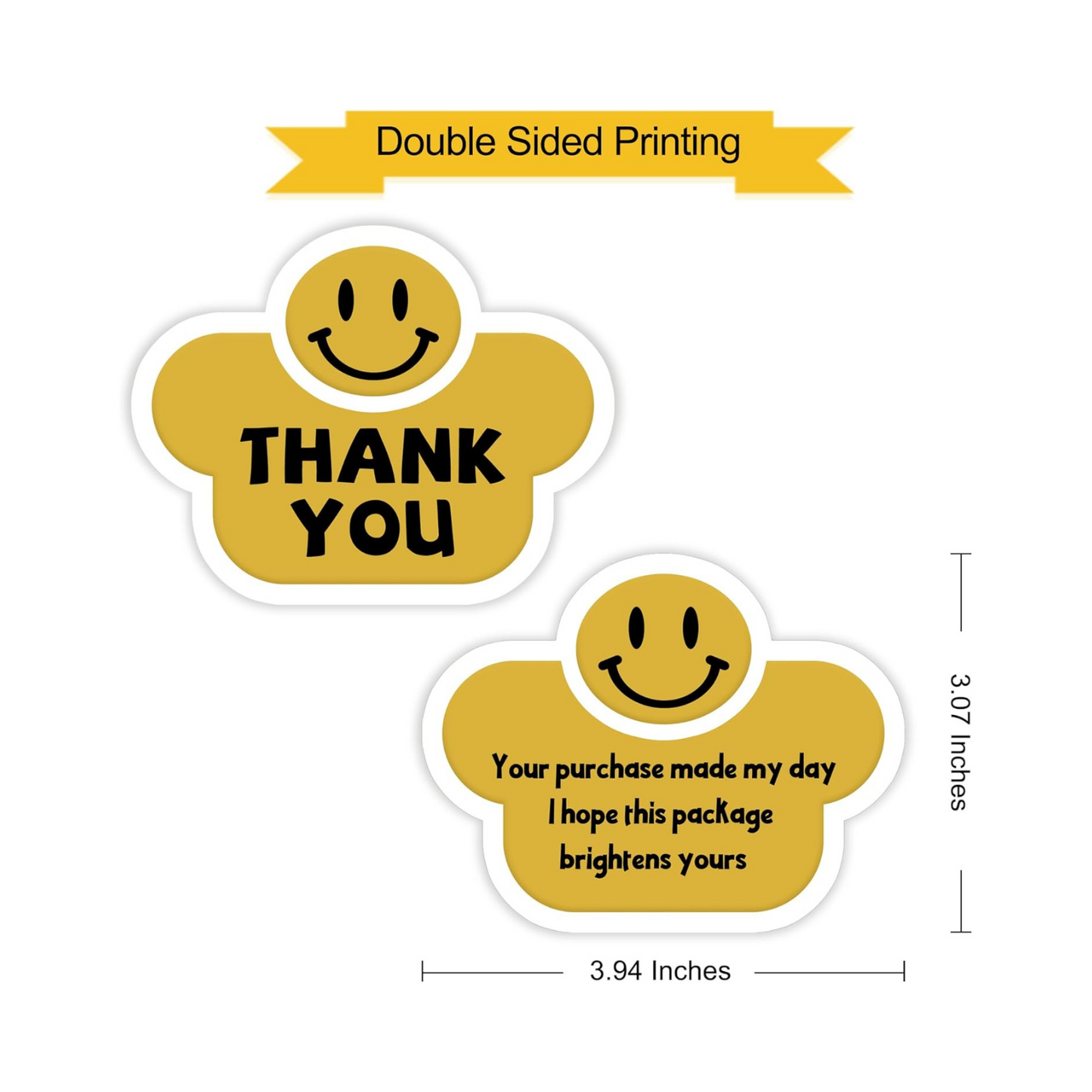 Custom Shape/Die-Cut Thank You, Business, Visiting Cards - Premium Quality