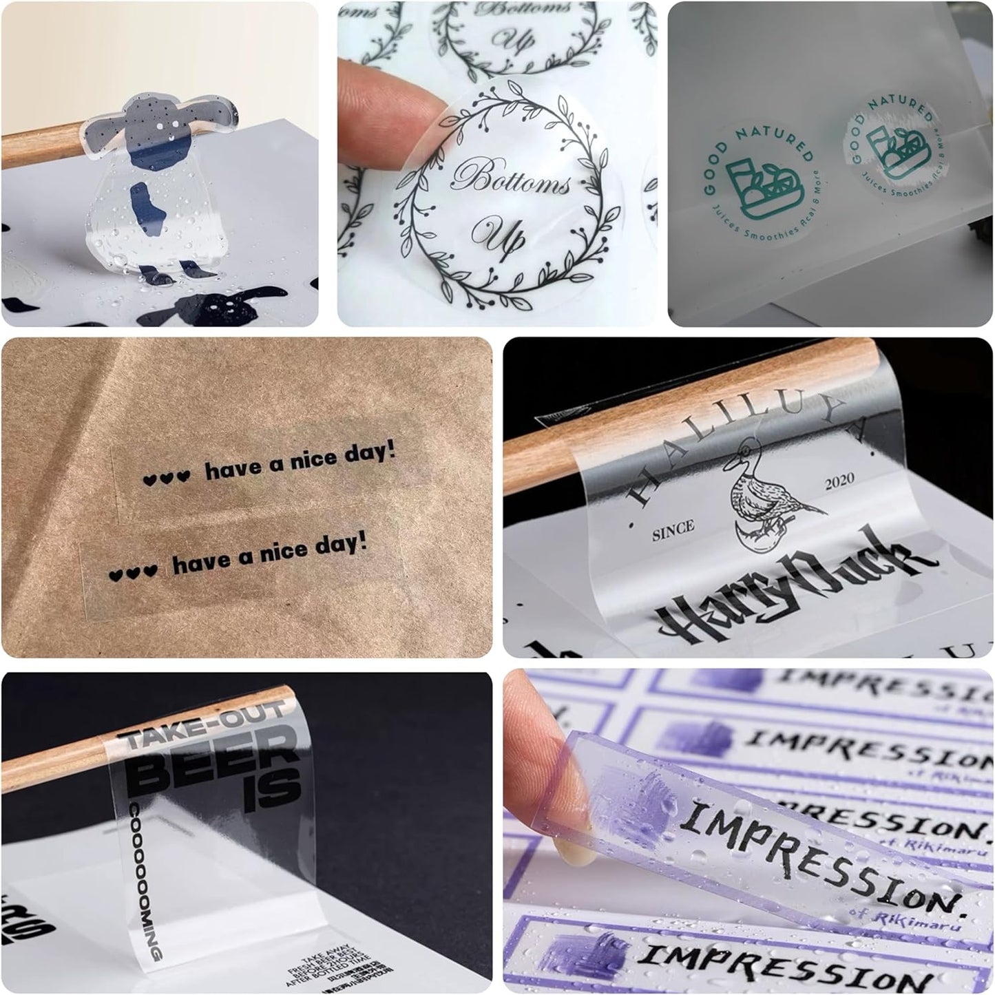 Transparent Custom Premium Vinyl Stickers