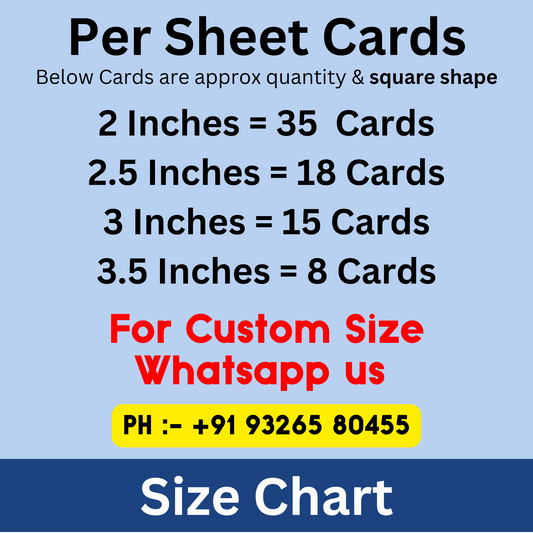 Custom Shape/Die-Cut Thank You, Business, Visiting Cards - Premium Quality