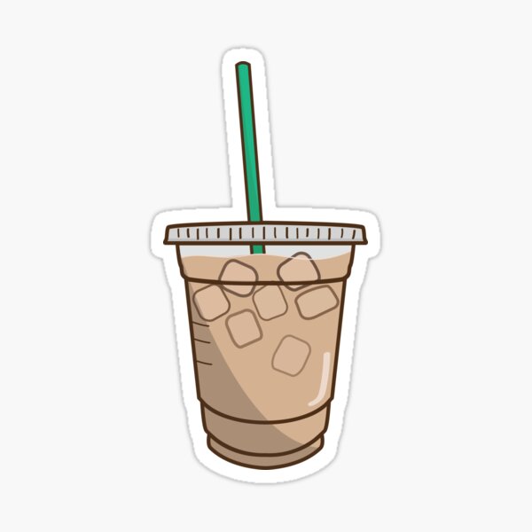 Ice Coffe with Milk Sticker