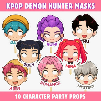 K-Pop Demon Hunters Party Masks Character Mask For Kids