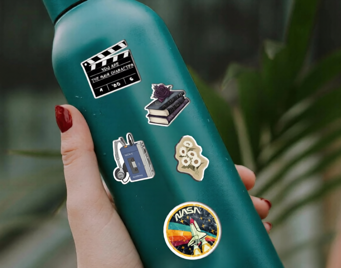 28Pcs Vintage Vinyl Stickers - Waterproof and Residue-Free
