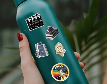 28Pcs Vintage Vinyl Stickers - Waterproof and Residue-Free