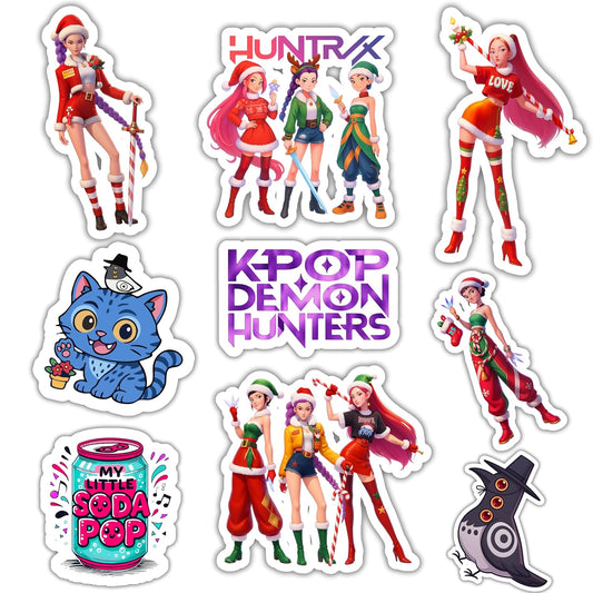 K-Pop Hunter Theme Cardboard Cutouts For Decoration (Pack Of 12)