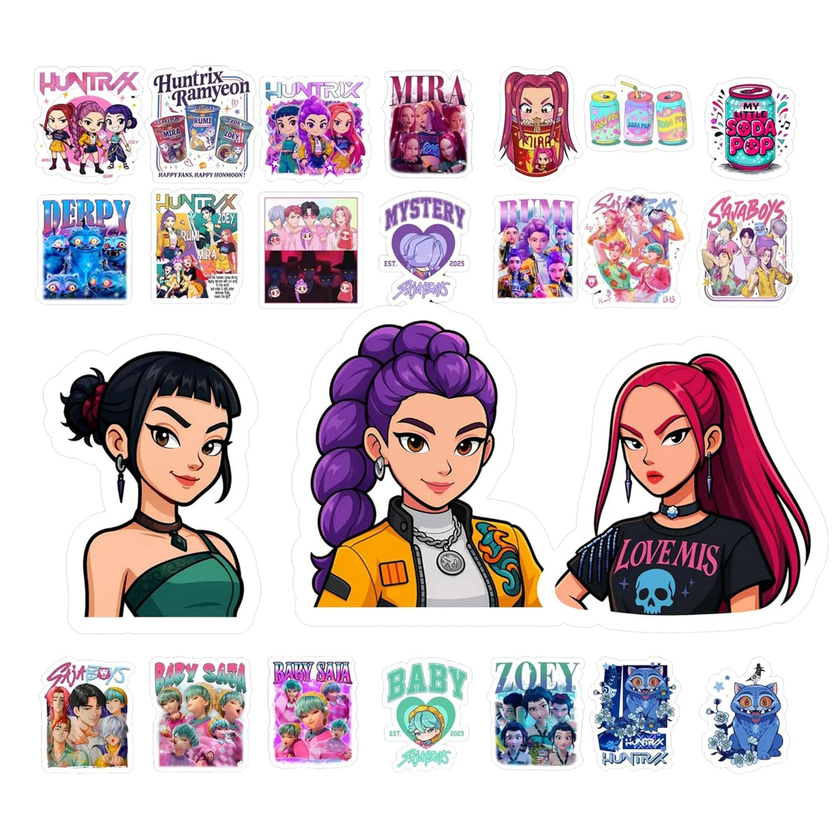 K.pop Hunter Movie Demon Stickers (Pack of 90)