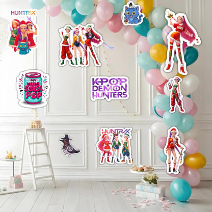 K-Pop Hunter Theme Cardboard Cutouts For Decoration (Pack Of 12)