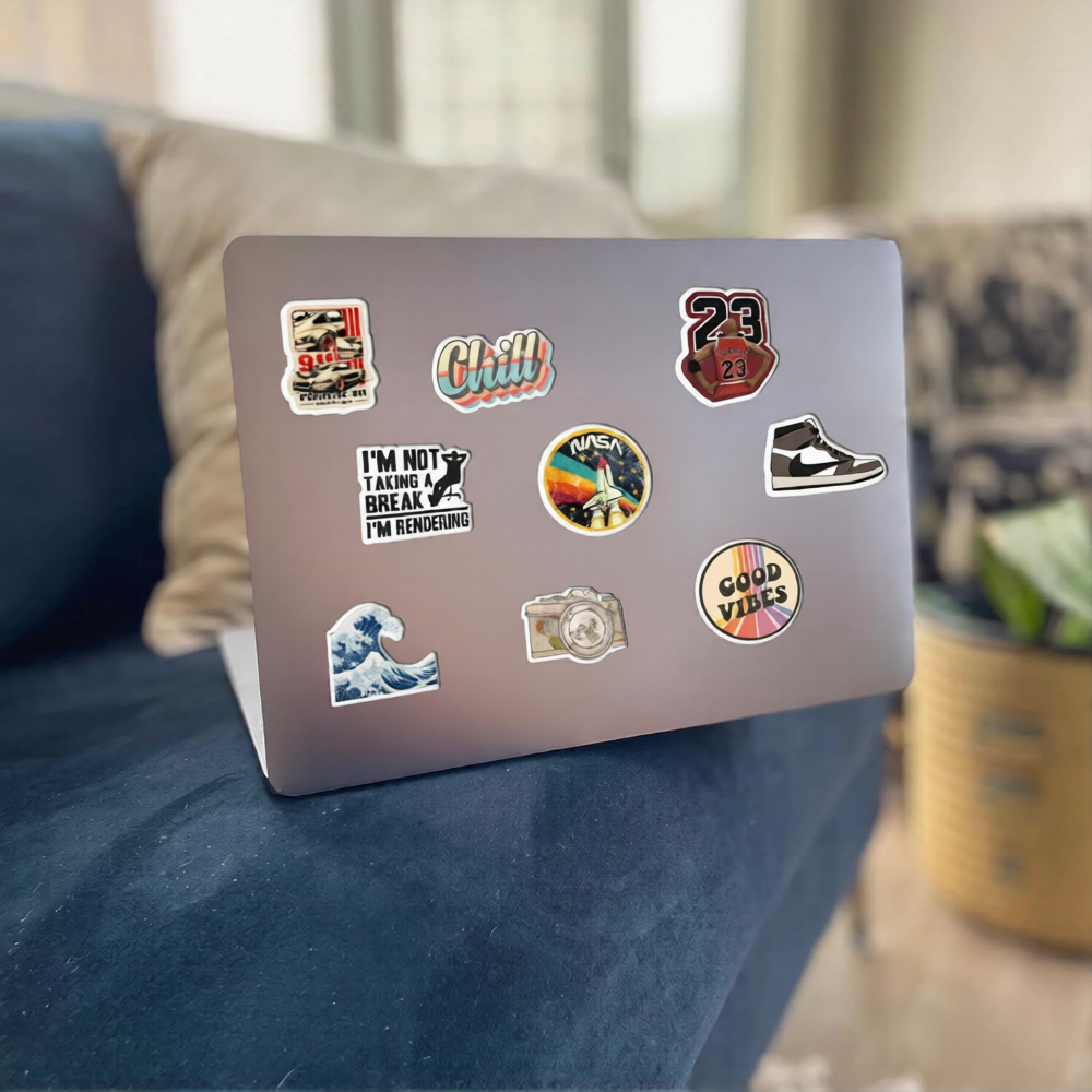 28Pcs Vintage Vinyl Stickers - Waterproof and Residue-Free
