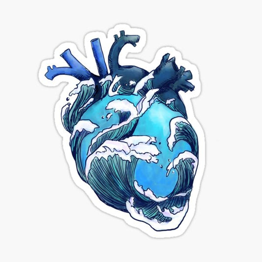 Heart Waves Sticker