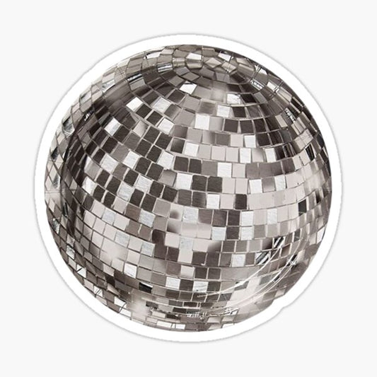 Silver Mirrorball Sticker
