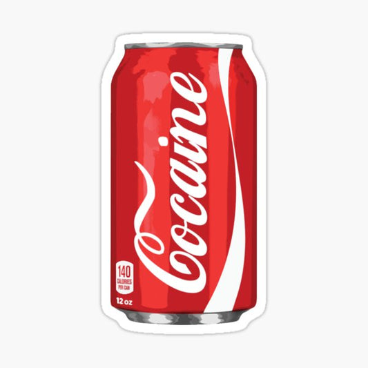 Cocaine Can Sticker